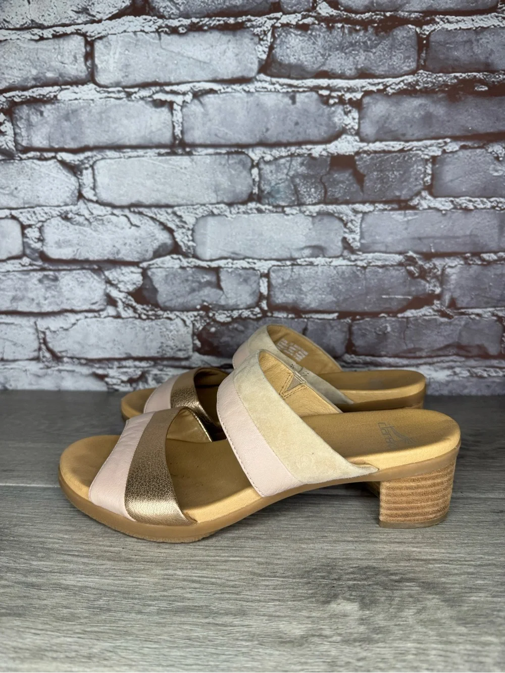 Dansko 5013-170300 Theresa Multi Leather Blush Casual Heel Women Sz 39EU/8.5M US